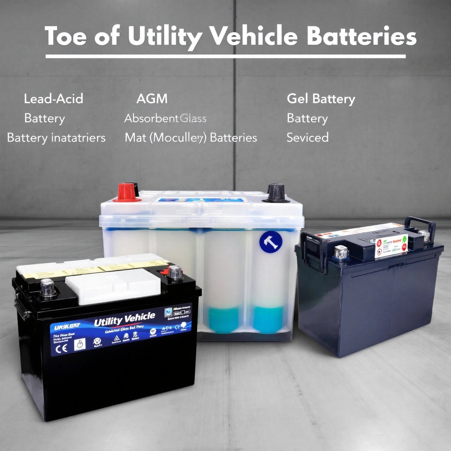 comparison of utility vehicle battery types highlighting unique features